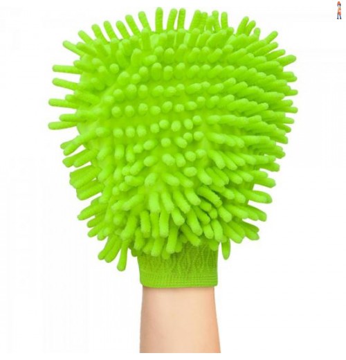 Luva De Microfibra Para Limpeza Au309 Verde Multilaser