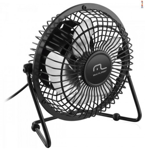 Mini Ventilador De Mesa Usb Ac167 Preto Multilaser