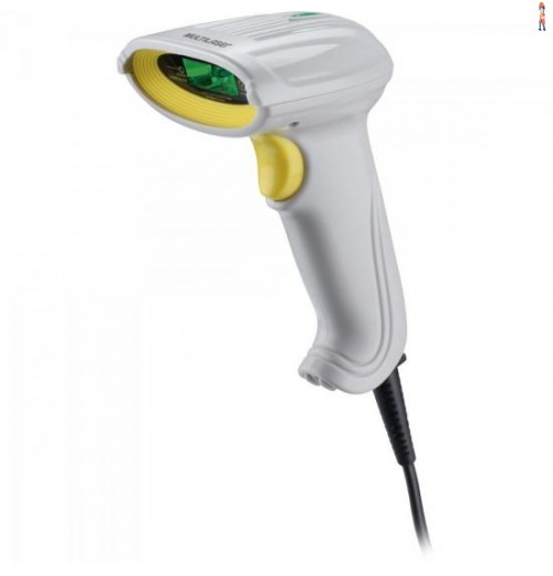 Leitor De Código De Barras Com Fio Ga126 Laser Branco Multilaser