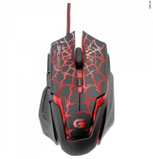 Mouse Gamer Usb 3200Dpi Spider 2 Om-705 Preto/Vermelho Fortrek