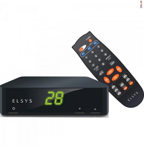 Receptor De Tv Analógico Petit Etrs39 Preto Elsys