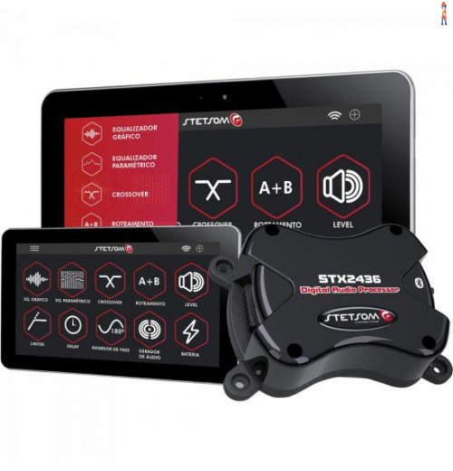 Processador De Áudio Bluetooth Com 2 Entradas 4 Saídas Stx2436Bt Stetsom