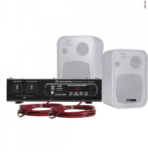Kit Som Ambiente 200W Musical Ambience 2000 Branco Hayonik