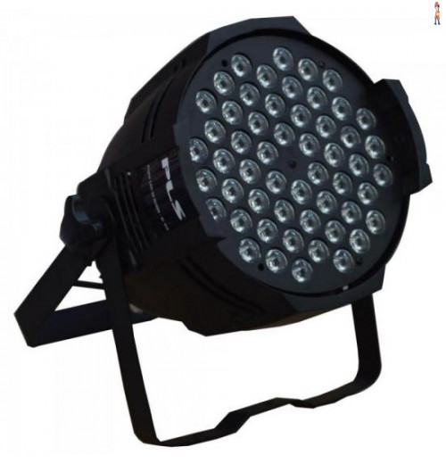 Aparelho De Iluminação 3W 54 Leds Bivolt Propar Rgbw Preto Pls