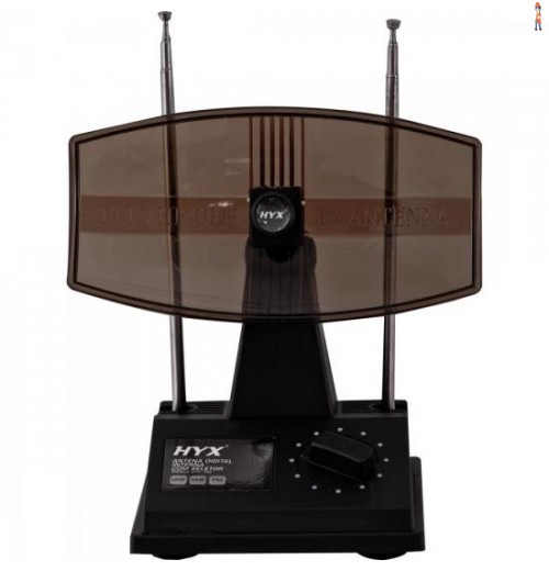 Antena Digital Hdtv/Uhf/Vhf/Fm Interna Uvfi-102 Preta Hyx
