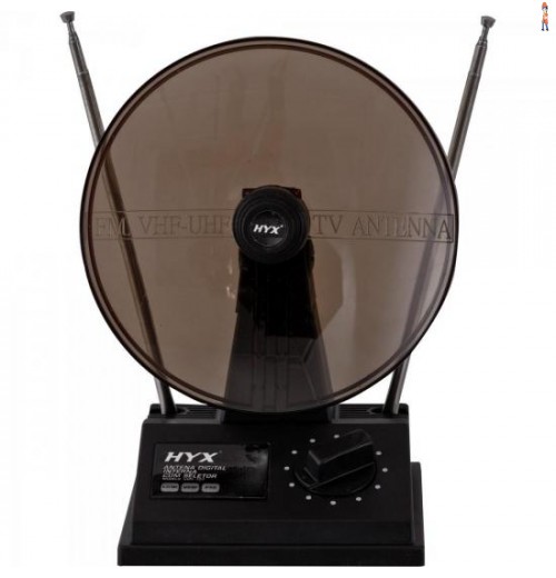 Antena Digital Hdtv/Uhf/Vhf/Fm Interna Uvfi-101 Preta Hyx