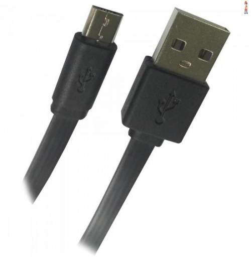 Cabo De Dados Micro Usb Flat 1,8M Umi-401/1.8Bk Preto Fortrek