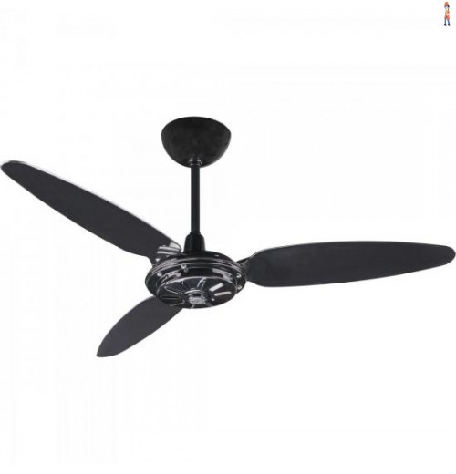 Ventilador De Teto 3 Pás 220V Comercial Preto Ventisol