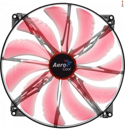 Cooler Fan 20Cm Silent Master Led En55659 Vermelho Aerocool