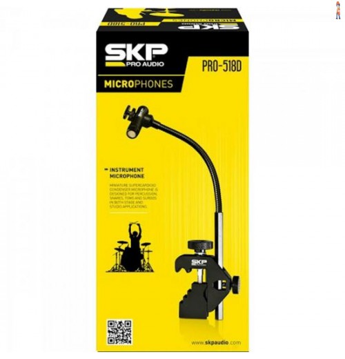 Microfone Para Bateria E Percussões Pro-518D Preto Skp