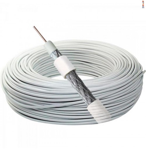 Coaxial 06 Trançado 95% Branco Bobina 300M Megatron