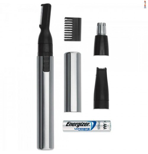Mini Aparador De Pelos Faciais Micro Groomsman Lithium Cinza/Preto Wahl