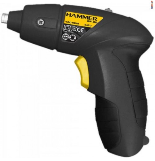 Parafusadeira A Bateria Bivolt Pf36 Preto Hammer