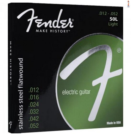 Encordoamento Para Guitarra Aço 0.012 50L Flatwound Fender