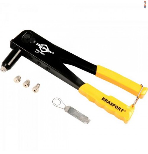 Alicate Rebitador 9,5" Com 4 Bicos Preto/Amarelo Brasfort