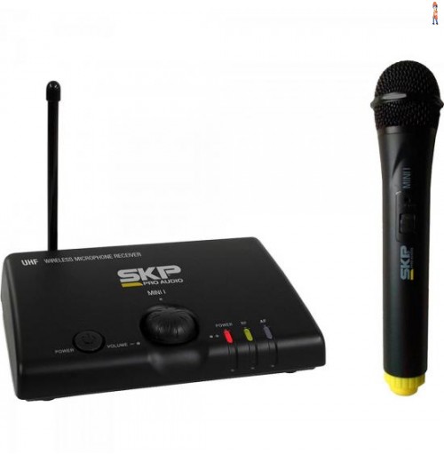 Microfone Sem Fio De Mão Bivolt Mini-I Preto Skp
