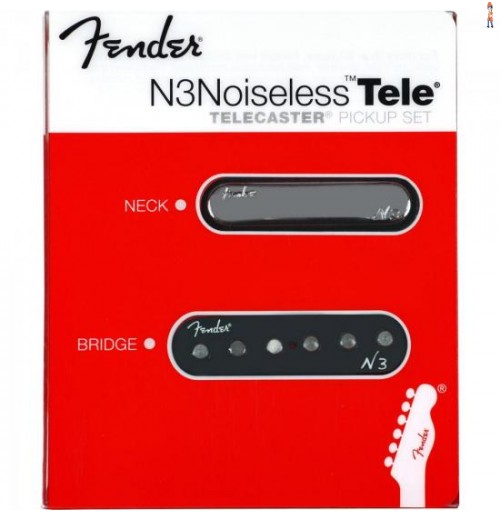 Set De Captadores Para Guitarra N3 Noiseless Tele Preto Fender