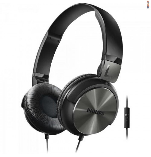 Fone De Ouvido Estilo Dj Com Graves Nítidos E Microfone Integrado Shl3165Bk/00 Preto Philips