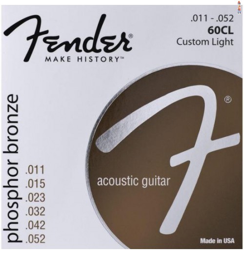 Encordoamento Para Violão Aço 0.011 60Cl Bronze Fosforoso Fender