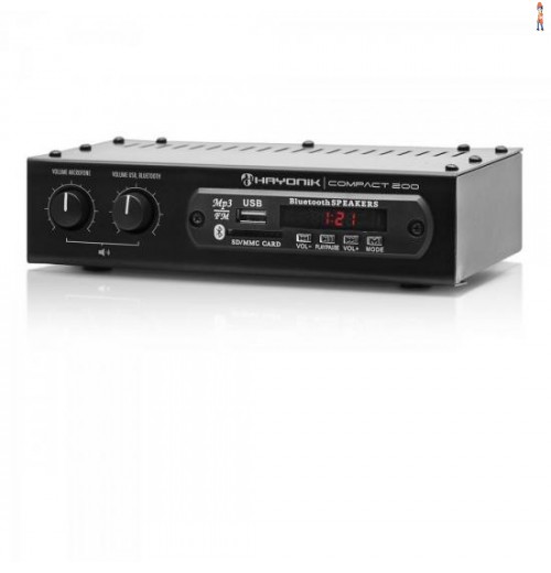 Amplificador 20W Com Bluetooth Compact 200 Preto Hayonik