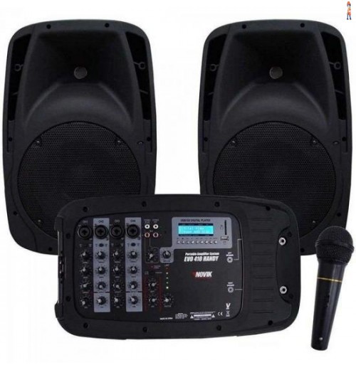 Kit De Som Portátil Evo 410 Usb Preto Novik