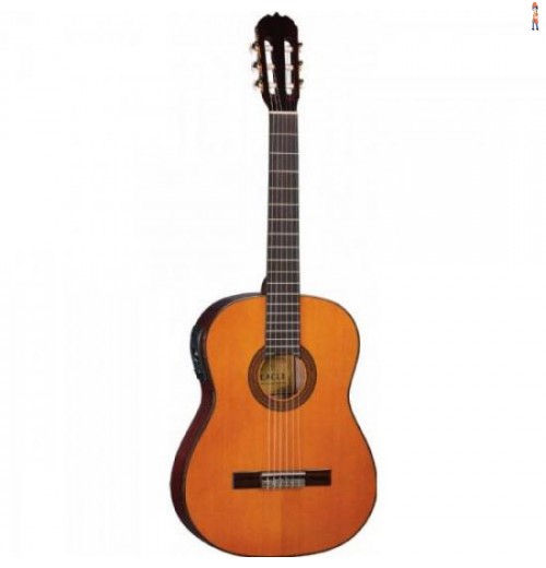Violão Eletroacústico Clássico Nylon Dh69T Natural Verniz Eagle