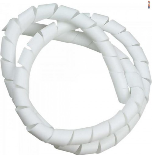 Fita Espiral Para Organizador De Cabos 1" 2 Mts Branco Hellermann