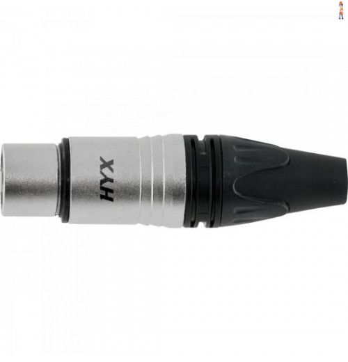 Conector Xlr Fêmea 3 Pólos Niquelado Hx082F Hyx