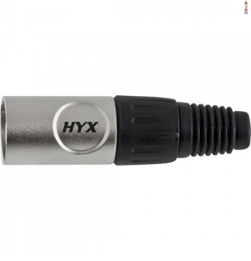 Conector Xlr Macho 3 Pólos Niquelado Hx009M Hyx