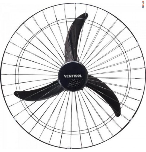 Ventilador De Parede 60Cm 220V New Premium Preto Ventisol