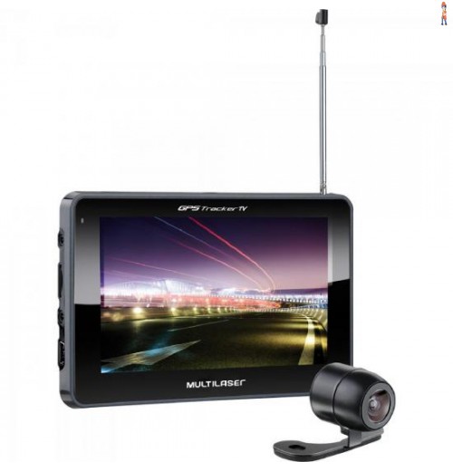 Navegador Gps 5 Tracker Iii Com Câmera De Ré/Tv/Rádio Fm Gp037 Preto Multilaser