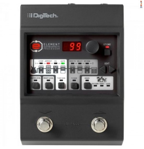 Pedaleira Para Guitarra Bivolt Element Preta Digitech