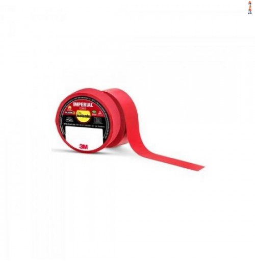 Fita Isolante 18Mm X 10M Imperial Vermelha 3M