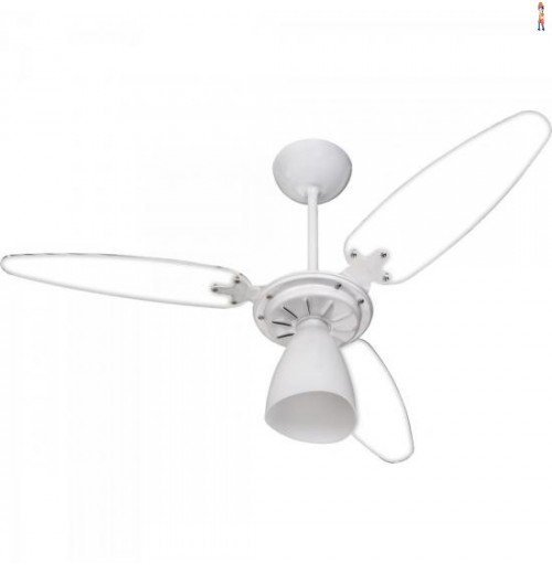 Ventilador De Teto 3 Pás 220V Wind Light Transparente Ventisol