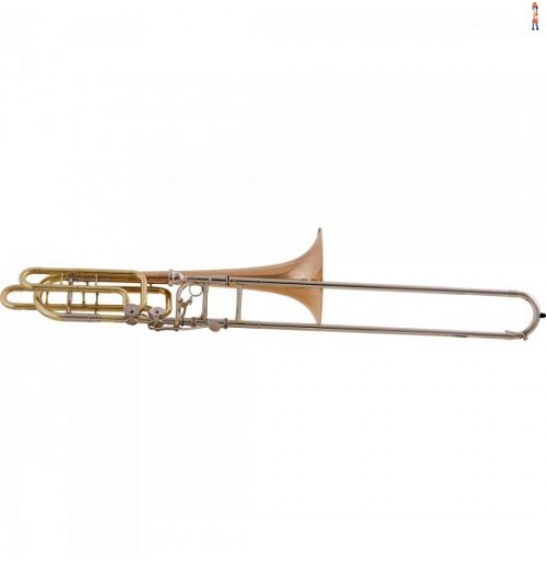 Trombone De Vara Baixo Bb/F/Eb/D Hsl-830L Laqueado Harmonics