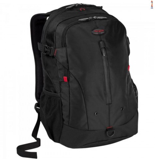 Mochila Notebook 15,6" Com Capa De Chuva Terra Tsb226La Preta/Vermelha Targus