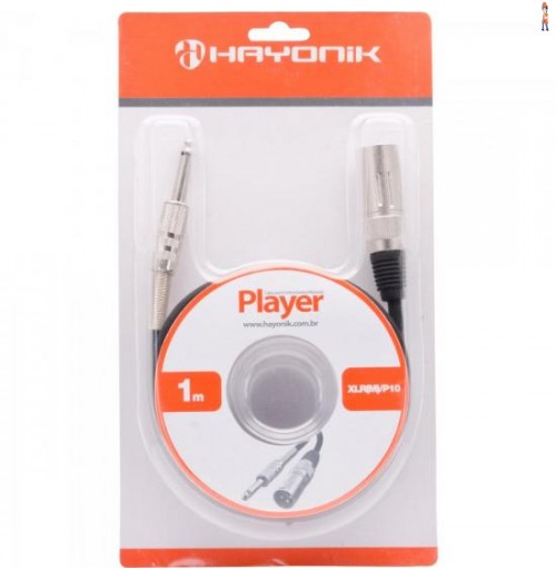 Cabo Para Microfone Xlr(M) X P10 1M Player Preto Hayonik