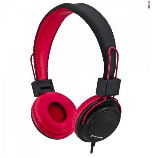 Fone De Ouvido Com Microfone Para Celular Hs-313 Preto/Vermelho Fortrek