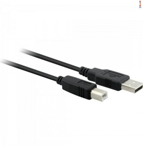Cabo Usb 2.0 A Macho + B Macho 1,8 Metros Sbi-101 Preto Fortrek
