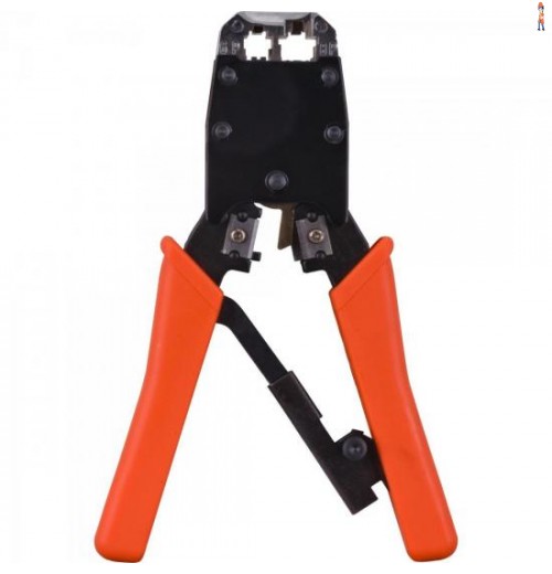 Alicate Para Crimpar Rj11/Rj12/Rj45 Com Catraca W Atc01 Laranja Hyx