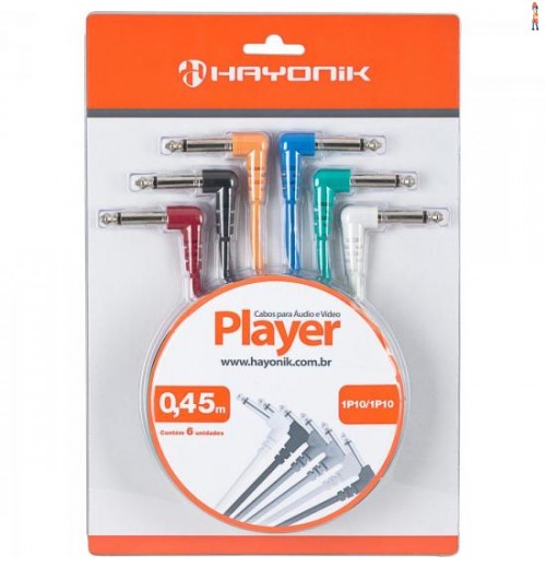 Cabo Para Pedal P10 45Cm Player Colorido Hayonik
