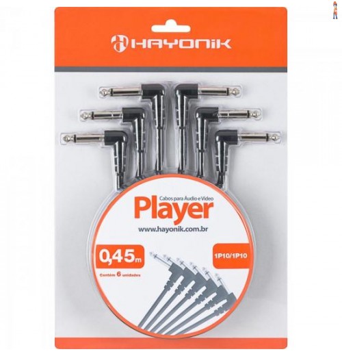 Cabo Para Pedal P10 45Cm Player Preto Hayonik