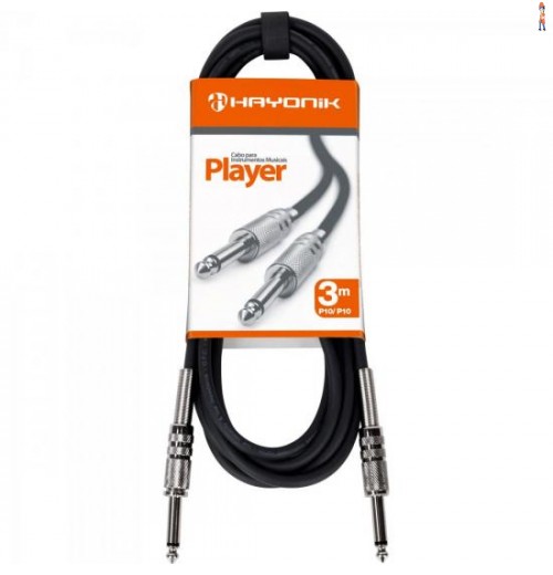 Cabo Para Instrumentos P10 X P10 3M Player Preto Hayonik