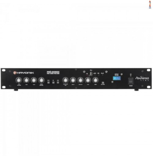 Pré Gongo Ambience Line Pgh3000 Fm/Usb Preto Hayonik