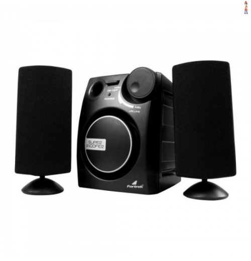 Caixa Multimídia 2.1 Com Subwoofer 9W Rms Bivolt Ms-2101 Preta Fortrek