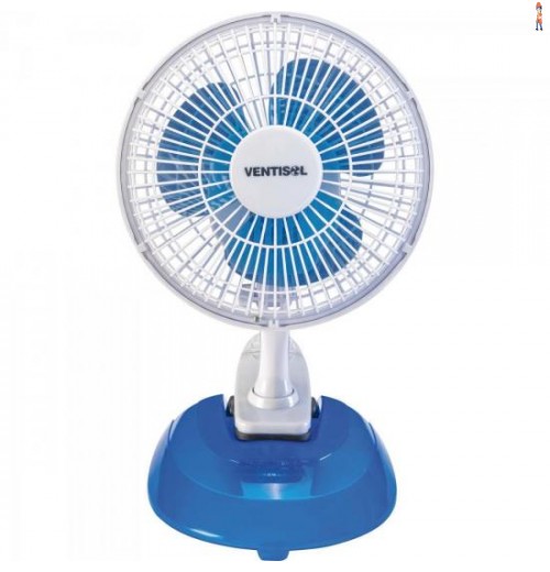 Ventilador De Mesa 20Cm 127V Mini Azul/Branco Ventisol