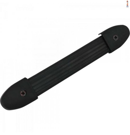 Alça Plana Plástica 25Cm C/2 Preta Ludovico