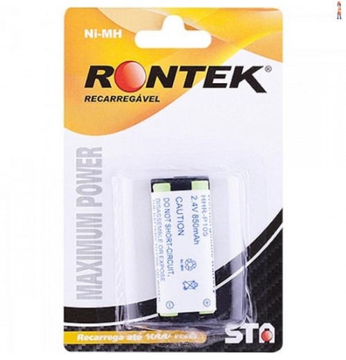 Bateria Recarregável Para Telefone Sem Fio 800Mah 2,4V Rontek