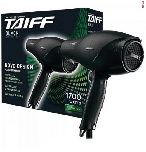 Secador De Cabelo 1700W 127V Black Preto Taiff