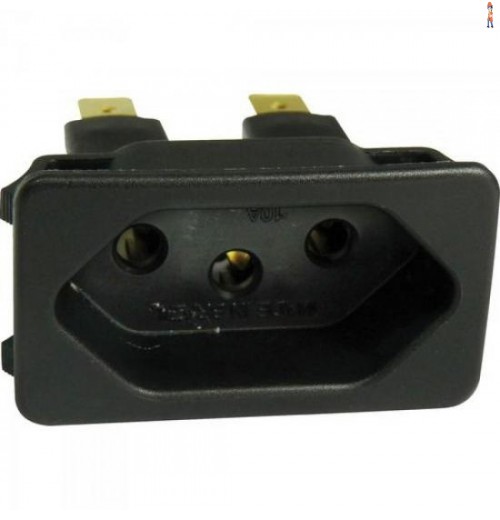 Tomada 2P + T 10A 250V Painel Tpa2-3 E3F Preto Margirius